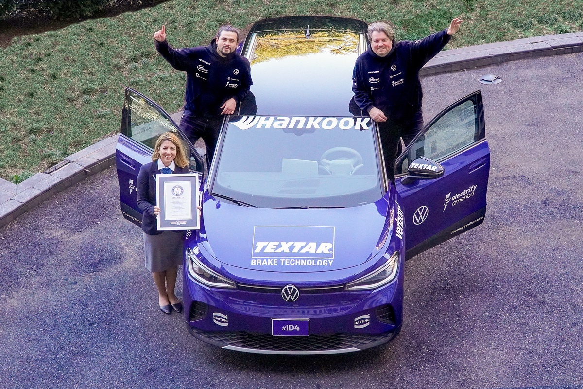 Volkswagen ID.4 USA Tour Sets a New Guinness World Records Title on Hankook EV Tires